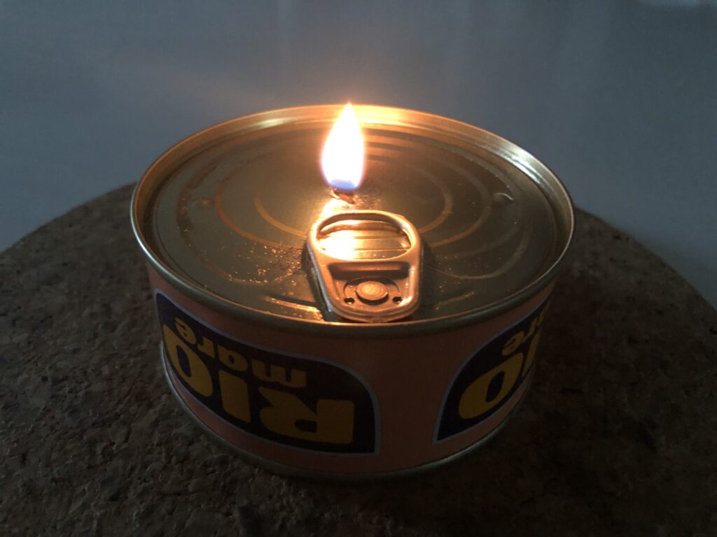 Emergency Tuna Can Oil Lamp